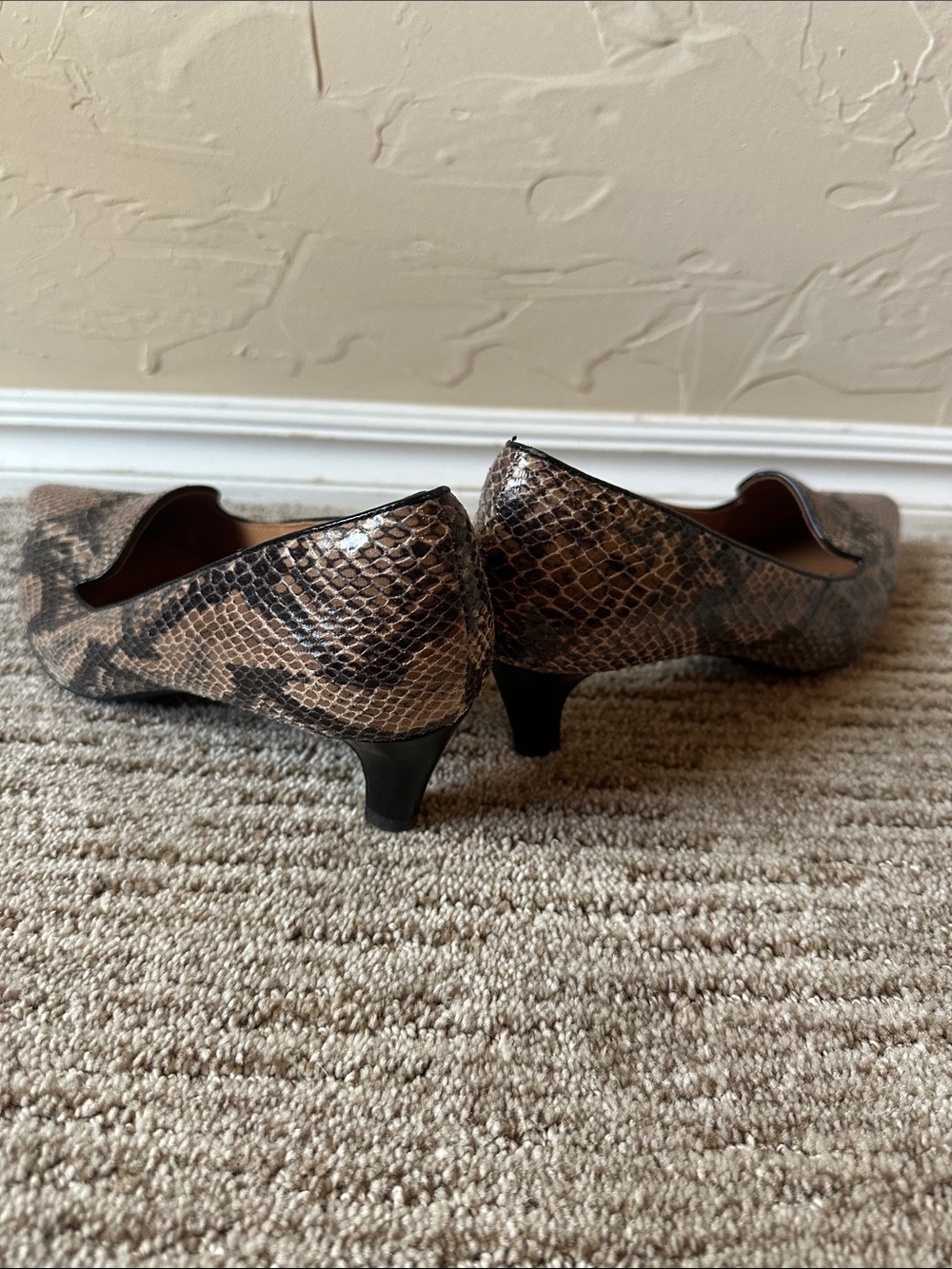 Like new Sofft Snake print heels 8M low heel easy to wear - Picture 9 of 9